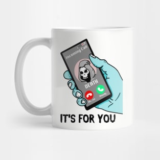 Death's on the Phone Mug